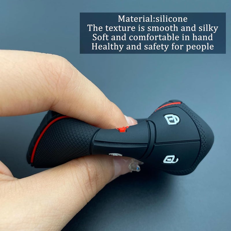 TANDRIVE 4-Button Key Fob Cover for 2023-2025 2026 Chevy Colorado Equinox Silverado GMC Canyon Sierra 2025 Honda Prologue, Silicone, 2-Pack, Black - Image 4